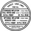 1967 Firebird Tire Pressure Decal