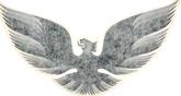 1979-80 Firebird 5 Color Silver 11" Rear Spoiler Bird Crest Decal