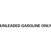 5" Black "Unleaded Gasoline Only" Decal