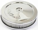 Edelbrock; Signature Series Air Cleaner With Logo; Chrome; 10"; 2" Element