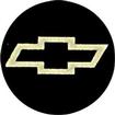 Gold Bow Tie Logo Valve Stem Cap Set