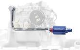 Edelbrock Single Feed Fuel Line with Blue Anodized Fuel Filter for Square Bore Carburetors
