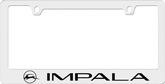 Engraved Chrome License Plate Frame With Impala In Block Letters And Logo