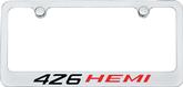 426 Hemi (Red Hemi) Chrome License Plate Frame