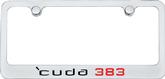 'Cuda 383 Chrome License Plate Frame