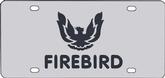 Stainless License Plate Firebird/Firebird Early Design Black/Mirror