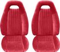 82 Firebird PMD Vinyl Upholstery (Red) W/Solid Rear Seat Back