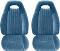 82 Firebird PMD Vinyl Upholstery (Blue) W/Solid Rear Seat Back