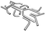Flowmaster; Universal; 2-1/4" U-Fit Aluminized Dual Exhaust Pipe Set
