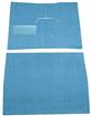 1948-52 Ford F1 w/ Low Tunnel - Cut & Sewn Loop Carpet Kit - Medium Blue
