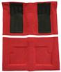 1969-71 Ford Torino GT Convertible Automatic - Loop Carpet Kit w/ 2 Black Inserts - Red