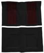 1969-71 Ford Torino GT Convertible Automatic - Loop Carpet Kit w/ 2 Maroon Inserts - Black
