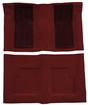 1969-71 Ford Torino GT Convertible Automatic - Loop Carpet Kit w/ 2 Maroon Inserts - Maroon
