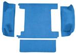 1966-73 Ford Bronco w/ 1 Gas Tank w/o Tailgate Lock - Cargo Area - Loop Carpet Kit - Ford Blue