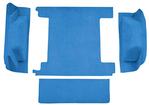 1966-73 Ford Bronco w/ 2 Gas Tanks w/o Tailgate Lock - Cargo Area - Loop Carpet Kit - Ford Blue