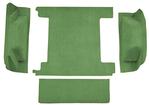 1974-76 Ford Bronco w/ 2 Gas Tanks w/o Tailgate Lock - Cargo Area - Molded Cutpile Carpet Kit - Willow Green