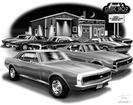Thom SanSoucie "Flash Back Prints" 11" X 17" 1967 Camaro RS/SS and 1967 RS/SS Print