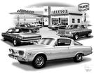 1966-69 Plymouth Barracuda "Flash Back print" (1966 Model Featured)