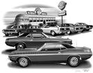 1970 Plymouth 'Cuda "Flash Back print" (1970 "Cuda AAR & 440 Featured)