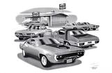 1970-72 Coronet/Road Runner/Charger/Super Bee "Flash Back print" (1972 Road Runner Featured)