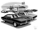 1968-69 Dodge Charger "Flash Back print" (1969 RH/Se, 1968 RH Featured)