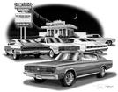1966 Dodge Charger "Flash Back print" (1966 Hemi Model Featured)
