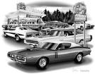 1969-73 Dodge Charger "Flash Back print" (1971 Hemi Model Featured)