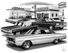 1965-67 Dodge Coronet "Flash Back print" (1967 R/T Featured)