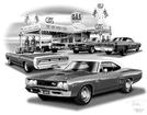 1968-70 Dodge Coronet "Flash Back print" (1968 R/T Featured)