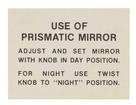 1966 Mustang Prismatic Mirror Instruction Decal
