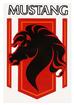 1976-78 Mustang Stallion Fender Decal - LH Red/Orange
