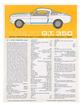 1966 Mustang Shelby GT350 One Side Specification Sheet