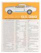 1966 Mustang Shelby GT350 Two Side Specification Sheet