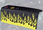 Fender Gripper; Fender Cover; Yellow And Silver Flames; 34X22