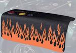 Fender Gripper; Fender Cover; Black And Orange Flames; 34X22