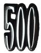 1963-64 Ford Galaxie; Glove Box Emblem; 500 Script