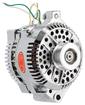 Powermaster Alternator Ford 3G Chrome 200A Serpentine & V-Groove Pulley w/Reg Adapter Harness
