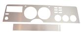 1975-78 Mustang II; Aluminum Dash Panel Insert Set; Without AC; Without Clock; Without Coin Tray