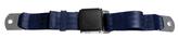 Universal 2-Point 60" Lap Belt with Black Wrinkle Finish Lift Latch Buckle and Dark Blue Belt