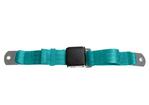 60" Universal 2-Point Lap Belt with Black Wrinkle Finish Lift Latch Buckle and Turquoise Belt