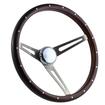 Forever Sharp 15" Classic Deep Style Wood Wheel - Dark Mahogany with Aluminum Rivets