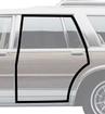 1977-80, 82-90 Chevrolet 6 Passenger Wagon Rear Door Weatherstrip; LH