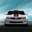 2010-15 Camaro Coupe - Dual Center Stripe W/out Pin Stripe On Outer Edge - Matte Black