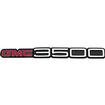1988-99 GMC Truck without Body Side Molding "GMC 3500" Front Door Emblem