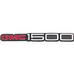 1988-99 GMC Truck without Body Side Molding "GMC 1500" Front Door Emblem
