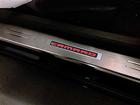 2010-15 Camaro - Illuminated Door Sill Plate Kit with Single Color LED - Red (Brushed Silver Finish)