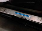 2010-15 Camaro - Illuminated Door Sill Plate Kit w/ Single Color LED - BLUE (Brushed Silver Finish)