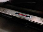 2010-15 Camaro ZL1 - Illuminated Door Sill Plate Kit w/ Single Color LED - Red (Brushed Silver)