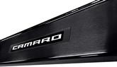 2010-15 Camaro - Illuminated Door Sill Plate Kit w/ Single Color LED - WHITE (Brushed Black Finish)