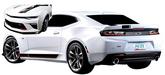 2016-17 Camaro - Performance Package Stripe Kit - Matte Black / Red